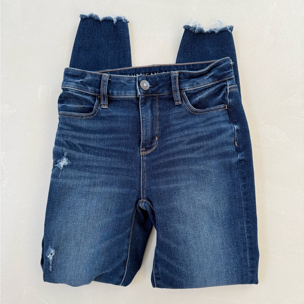 American Eagle Dream Jean Distressed Hi Rise Jegging 0